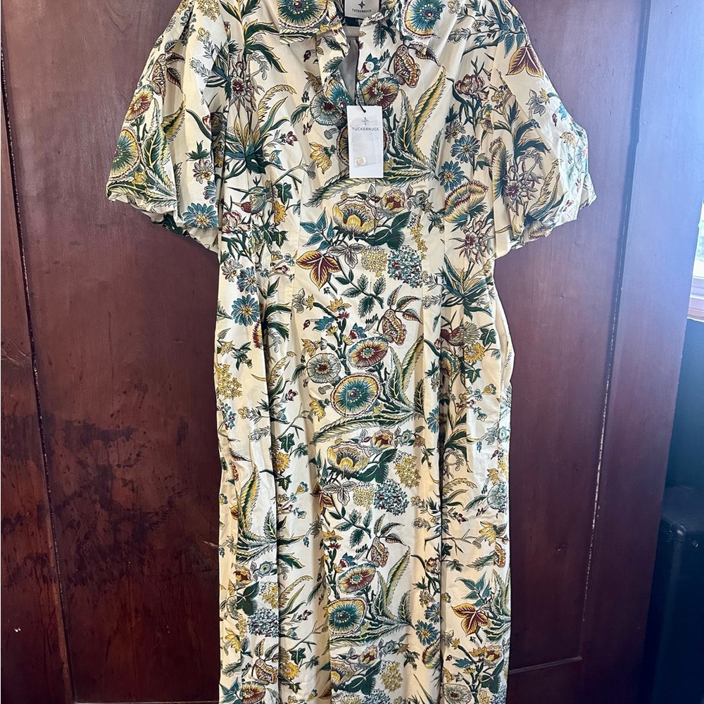 Tuckernuck Cream Floral Midi Dress